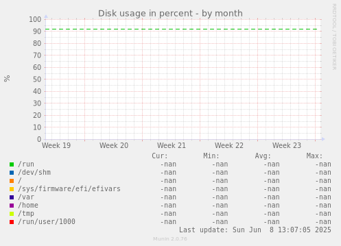 Disk usage in percent